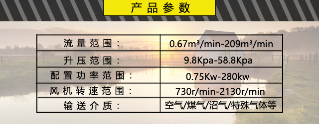 污水曝氣風(fēng)機(jī)產(chǎn)品參數(shù)